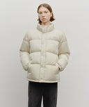 CLASSIC LOGO DOWN JACKET IN LIGHT BEIGE image 15