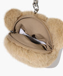 KIDS BEAR POUCH KEYRING IN BEIGE image 5