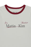 TONAL RIB LOGO CROP TOP IN GRAY image 3