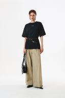 LOGO EMBROIDERY OVERSIZE TOP IN BLACK image 10