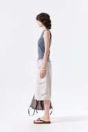 HEM TIE DETAIL SLEEVELESS TOP IN CHARCOAL GREY image 19