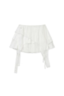 MULTI PANEL LAYERED SKIRT IN WHITE image 10