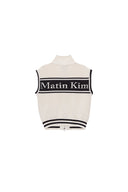 SPELL POINT STRIPE KNIT VEST IN IVORY image 1