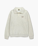 CLASSIC LOGO HALF ZIPUP SWEATSHIRT IN OATMEAL image 6
