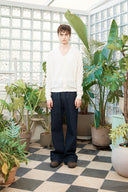 BACK LOGO SEE THROUGH CARDIGAN FOR MEN IN IVORY image 5
