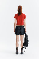 DUSTY TYPO GRAPHIC CROP TOP IN CHARCOAL GREY image 17