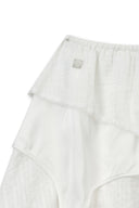 MULTI PANEL LAYERED SKIRT IN WHITE image 3