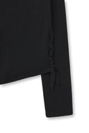 WEAVING LONG SLEEVE TOP IN BLACK image 5