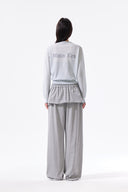 BACK LOGO SHEER CARDIGAN FOR WOMEN IN LIGHT BLUE image 8