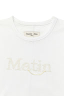 STITCH PRINTING DETAIL CROP TOP IN WHITE image 12