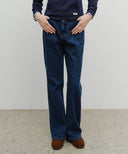 W SLIM BOOT-CUT DENIM PANTS IN BLUE image 13