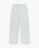 W BASIC FOLD-OVER SWEAT PANTS IN LIGHT HEATHER GREY image 6