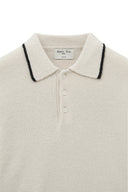 BACK LOGO COLLAR KNIT TOP FOR MEN IN IVORY image 4
