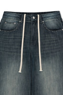 STUD POINT DENIM PANTS IN BLUE image 17