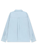 WASHED COTTON DRAWSTRING SHIRT IN CHARCOAL GREY image 14