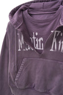 WASHED LAYERED CROP HOODY IN LIGHT BLUE image 5