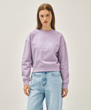 W CLASSIC LOGO CROP SWEATSHIRT IN LAVENDER image 11