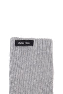 SMALL LOGO POINT RIBBED SOCKS IN GRAY image 8