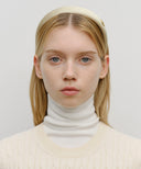 CIRCLE LOGO SATIN HAIR BAND IN IVORY image 4