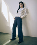 W CARPENTER DENIM PANTS IN ECRU image 5