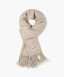 FUZZY SOLID KNIT MUFFLER IN OATMEAL image 7
