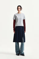 GRAFFITI LOGO STRIPE LAYERED TOP IN GRAY image 10
