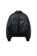 FAUX LEATHER DOWN JUMPER FOR MEN IN BLACK image 3