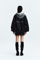 MATIN KIM LOGO COATING JUMPER IN BLACK image 20