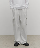 CLASSIC LOGO ONE TUCK CARGO SWEAT PANTS IN BLACK image 16