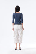 3/4 SLEEVE TOP & TANK LAYERED SET IN SMOKE BLUE image 9