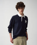 RUGBY SWEATSHIRT IN MELANGE GRAY image 1