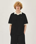 SMALL CLASSIC LOGO PK COLLAR POINT TEE IN BLACK image 13