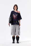 TERRY UTILITY POCKET BERMUDA PANTS IN GRAY image 5