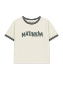 MATIN LOGO RINGER CROP TOP IN CREAM image 12
