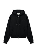 BACK LOGO ESSENTIAL HOODY ZIP UP IN BLACK image 6