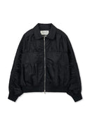 SMALL LOGO SHIRRING JUMPER IN BLACK image 1