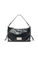 SIDE ZIPPER SHOULDER BAG IN BLACK image 5