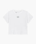 MARITHE SPORT W CLASSIC LOGO CROP TEE IN WHITE