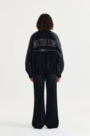STUNNING POINT FAUX LEATHER JUMPER FOR WOMEN IN BLACK image 17