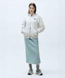 CLASSIC LOGO MELANGE HOODIE ZIPUP IN LIGHT HEATHER GREY image 1