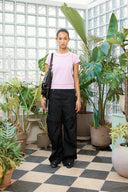 STITCH POINT SMALL LOGO TOP IN PINK image 19
