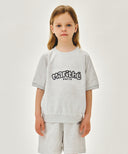 KIDS RAGLAN SHORT SLEEVE SWEATSHIRT IN LIGHT HEATHER GREY image 12