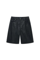 MATT COATING BERMUDA PANTS FOR MEN IN BLACK image 1