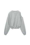 SHOULDER HOLE SWEATSHIRT IN GRAY image 12