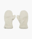 REGULAR LOGO FUR MITTENS IN IVORY image 1