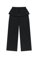 LAYERED SKIRT JERSEY PANTS IN BLACK image 10