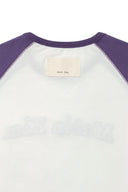 FLOWER STITCH RAGLAN LOGO TOP IN PURPLE image 4