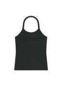 LABEL DETAIL HALTER TANK TOP IN BLACK image 12