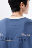 TONAL RIB BACK LOGO TOP FOR MEN IN SMOKE BLUE image 11