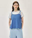 W PINTUCK CAMISOLE BLOUSE IN BLUE image 12